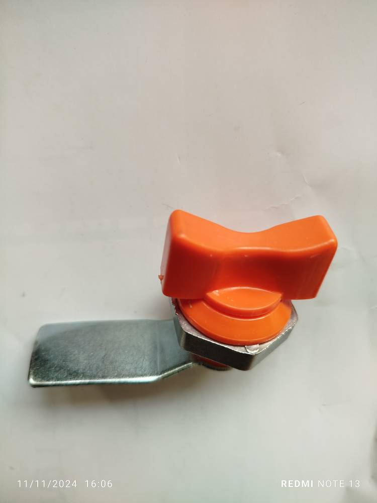 قفل دستگیره سرخود دو طرفه (پروانه ای ) abs نارنجی